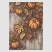 Gemütlicher Herbst Rustikale Pumpkins Herbstlaube Seidenpapier (Vorderseite)