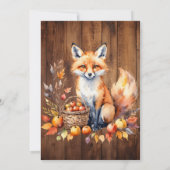 Gemütlicher Herbst und Fuchs Erntedank Einladung (Rückseite)