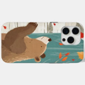 Gemütlicher Herbst-Waldbär Case-Mate iPhone Hülle (Rückseite (Horizontal))