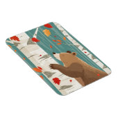 Gemütlicher Herbst-Waldbär Magnet (Rechte Seite)