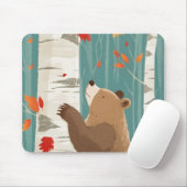 Gemütlicher Herbst-Waldbär Mousepad (Mit Mouse)