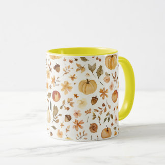 Gemütlicher Herbsternte-Watercolor-Becher | Herbst Tasse