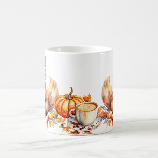 Gemütlicher Herbstfox Kaffeetasse (Mittel)