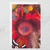 Gemütlicher Herbstgarten - Herbstdekor und Geschen Briefpapier (Vorne/Hinten)