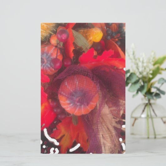 Gemütlicher Herbstgarten - Herbstdekor und Geschen Briefpapier (Stehend Vorderseite)