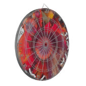 Gemütlicher Herbstgarten - Herbstdekor und Geschen Dartscheibe (Vorderseite Links)