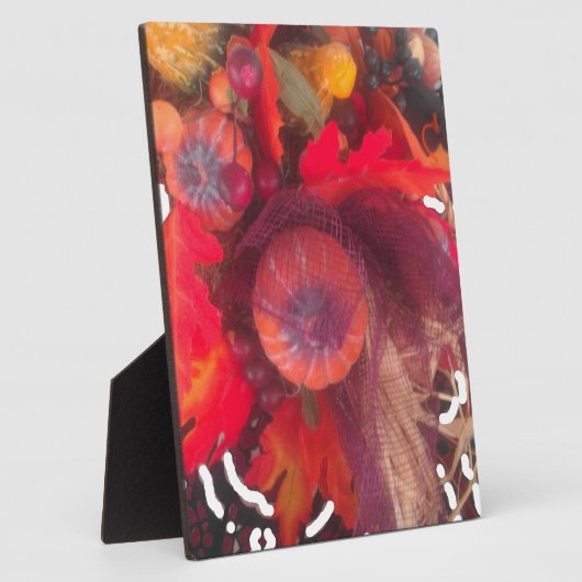 Gemütlicher Herbstgarten - Herbstdekor und Geschen Fotoplatte (Seite)