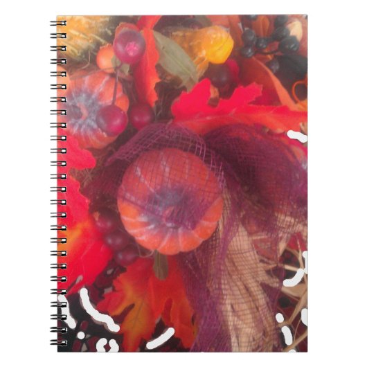 Gemütlicher Herbstgarten - Herbstdekor und Geschen Notizblock (Vorderseite)