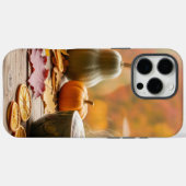 Gemütlicher Herbstkaffee und Buch mit warmen Herbs Case-Mate iPhone Hülle (Rückseite (Horizontal))