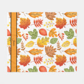 Gemütlicher Herbstlaub Personalisiert Name Fleecedecke (Vorderseite (Horizontal))