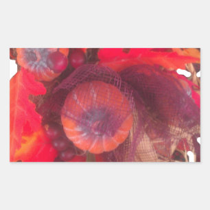 Gemütlicher Herbstzauber - Herbstdeko & Geschenke Rechteckiger Aufkleber