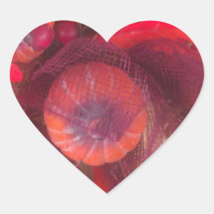 Gemütlicher Herbstzauber - Herbstdekoration & Gesc Herz-Aufkleber