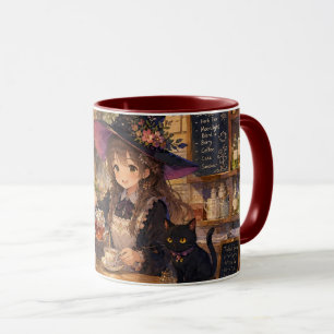 Gemütlicher Hexen-Tea-Time-Katzen-Akzent-Mug Tasse