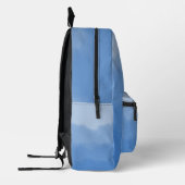 Gemütlicher himmelblauer Farbverlauf Bedruckter Rucksack (Links)