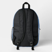 Gemütlicher himmelblauer Farbverlauf Bedruckter Rucksack (Rückseite)