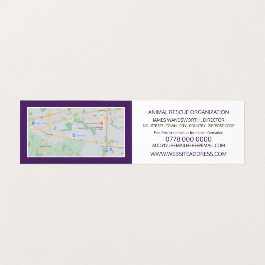 Gemütlicher Hund, Haustiere Adoption im Detail Visitenkarten (Innenseite Aufgefaltet)