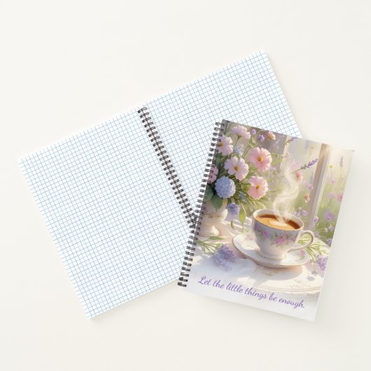 Gemütlicher Hütte Kaffee & Wildblumen ・ Rustikaler Notizblock (Innenseite)