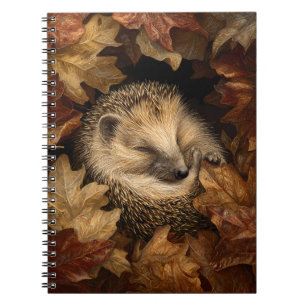 Gemütlicher Igel Gestank Herbst Kunst Notizblock
