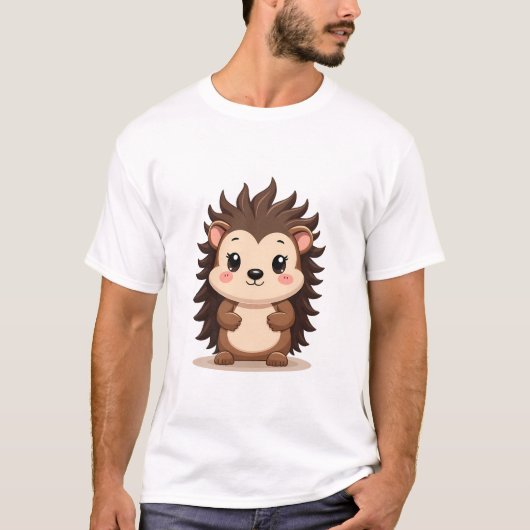 Gemütlicher Igel im Wald T-Shirt (Vorderseite)