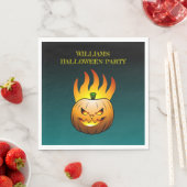 Gemütlicher Jack o'lantern Halloween Pumpkin Serviette (Beispiel)