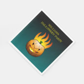Gemütlicher Jack o'lantern Halloween Pumpkin Serviette (Ecke)