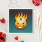 Gemütlicher Jack o'lantern Halloween Pumpkin Serviette (Beispiel)