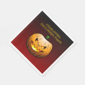 Gemütlicher Jack o'lantern Halloween Pumpkin Serviette (Ecke)