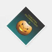 Gemütlicher Jack o'lantern Halloween Pumpkin Serviette (Ecke)