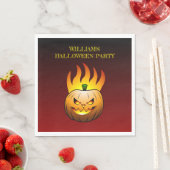 Gemütlicher Jack o'lantern Halloween Pumpkin Serviette (Beispiel)