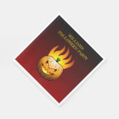 Gemütlicher Jack o'lantern Halloween Pumpkin Serviette (Ecke)