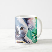 Gemütlicher Jungle Koala-Kaffee Kaffeetasse (VorderseiteRechts)