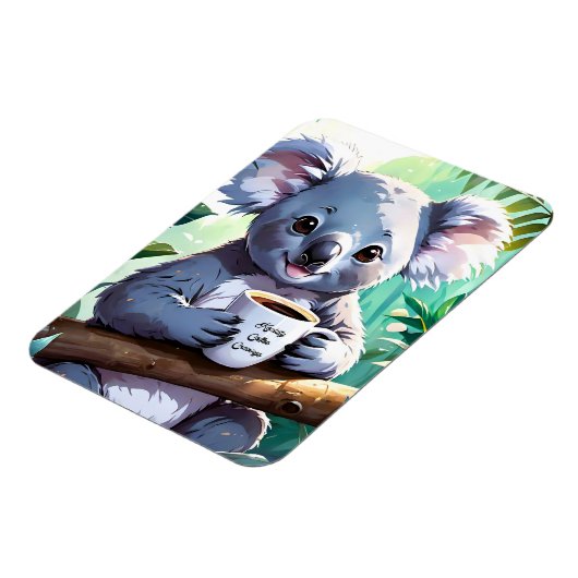 Gemütlicher Jungle Koala-Kaffee Magnet (Linke Seite)