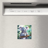 Gemütlicher Jungle Koala-Kaffee Magnet (In Situ (Geschirrspüler))