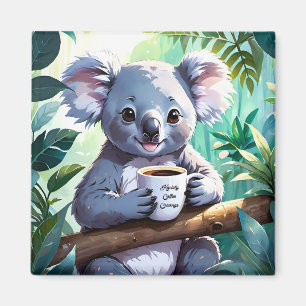 Gemütlicher Jungle Koala-Kaffee Magnet