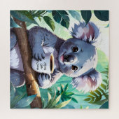 Gemütlicher Jungle Koala-Kaffee Puzzle (Horizontal)