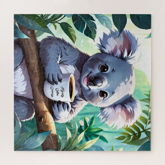 Gemütlicher Jungle Koala-Kaffee Puzzle (Horizontal)