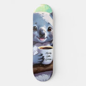 Gemütlicher Jungle Koala-Kaffee Skateboard (Vorderseite)