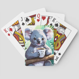 Gemütlicher Jungle Koala-Kaffee Spielkarten