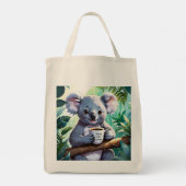 Gemütlicher Jungle Koala-Kaffee Tragetasche (Rückseite)