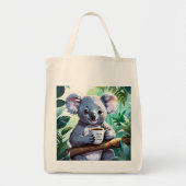 Gemütlicher Jungle Koala-Kaffee Tragetasche (Vorne)