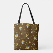 Gemütlicher Kaffee & Croissant Blumenmuster | Dunk Tasche (Rückseite)