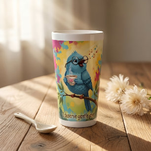 Gemütlicher Kaffee-Latte-Becher für Vogelfreunde Milchtasse