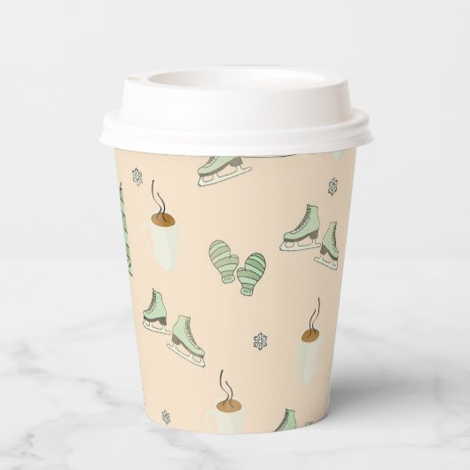 Gemütlicher Kaffee Pappbecher (Rückseite)