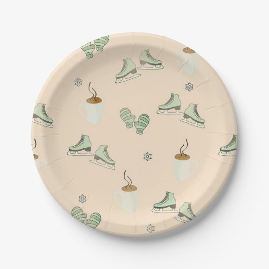 Gemütlicher Kaffee Pappteller (Vorderseite)