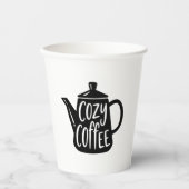 Gemütlicher Kaffeebecher Pappbecher (Vorderseite)