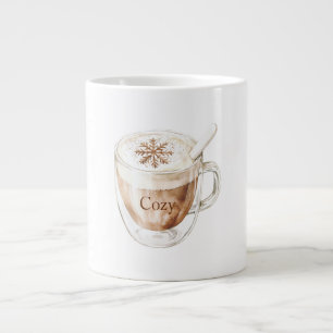 Gemütlicher Kakaoschneeflocke Jumbo-Tasse
