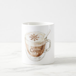 Gemütlicher Kakaoschneeflocke Kaffeetasse