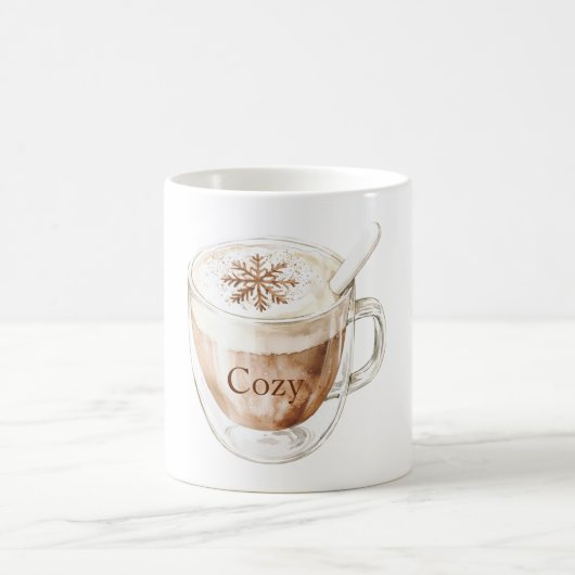 Gemütlicher Kakaoschneeflocke Kaffeetasse (Mittel)
