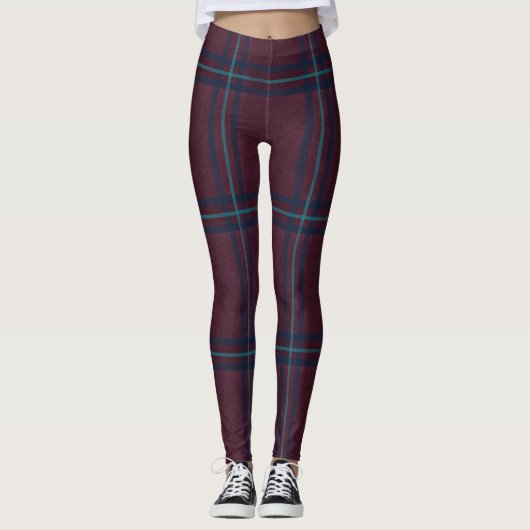 Gemütlicher Kamin Einfach Kariert Leggings (Vorderseite)