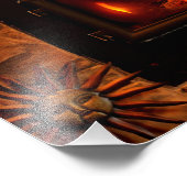 Gemütlicher Kamin Foto drucken. (Ecke)